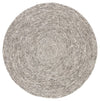 Jaipur Living Idriss Tenby Solid Gray / White 6' Rnd Rug