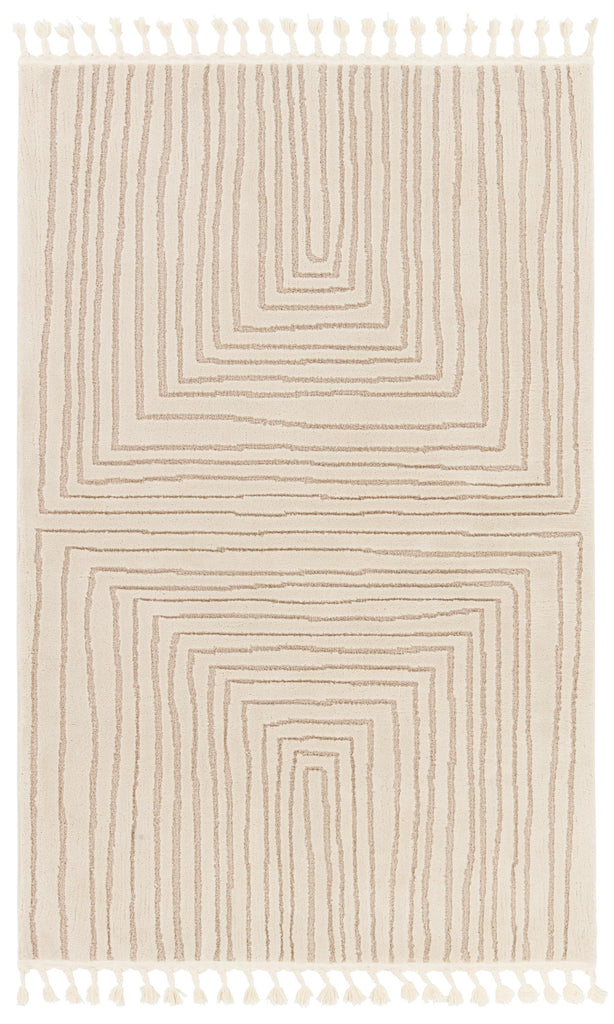 Vibe By Jaipur Living Fantana Striped Ivory/ Beige Area Rug (5'X7')