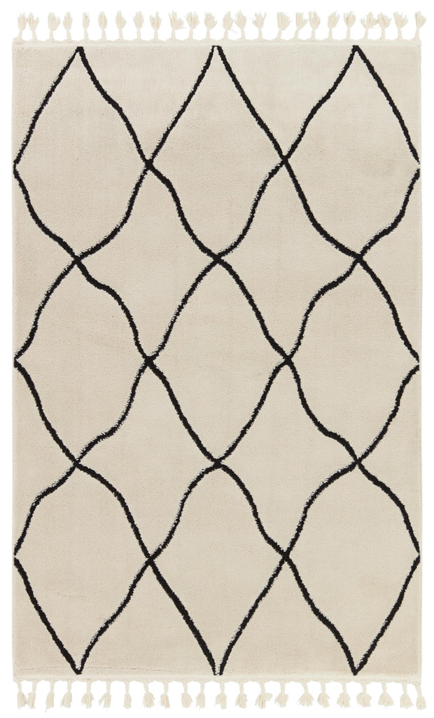 Jaipur Living Jaida Treble Trellis Ivory / Black 10' x 14' Rug