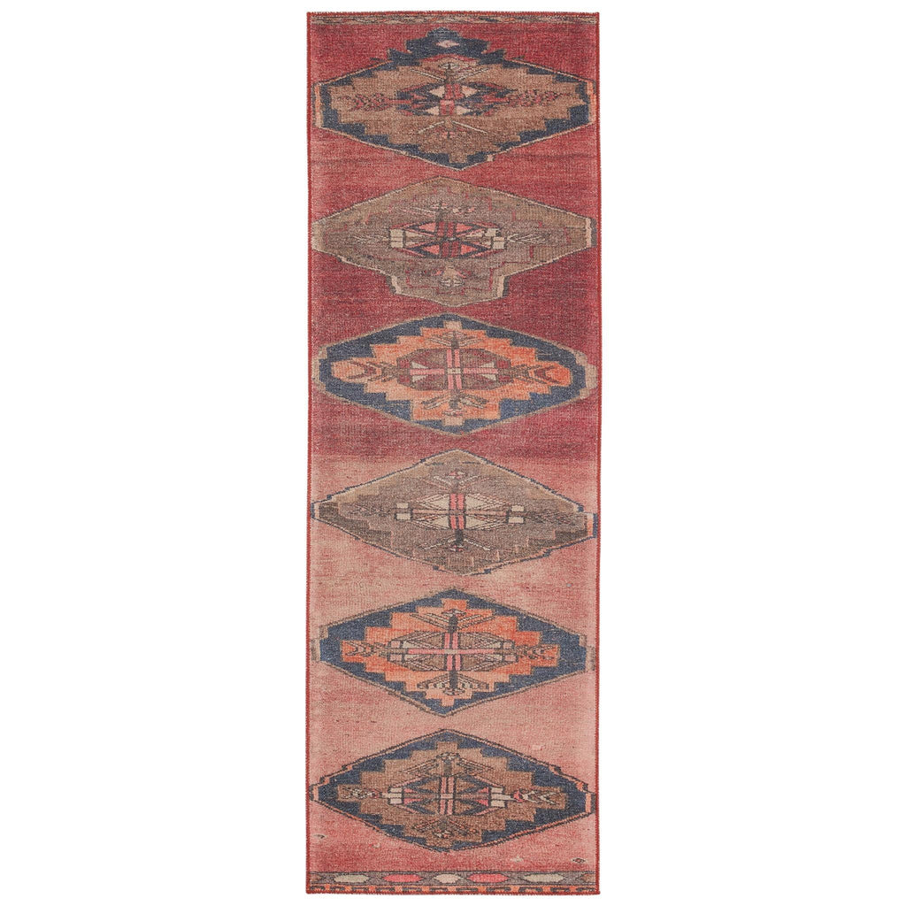 Jaipur Living Kairos Mirta Medallion Pink / Blue 2'6" x 12' Rug