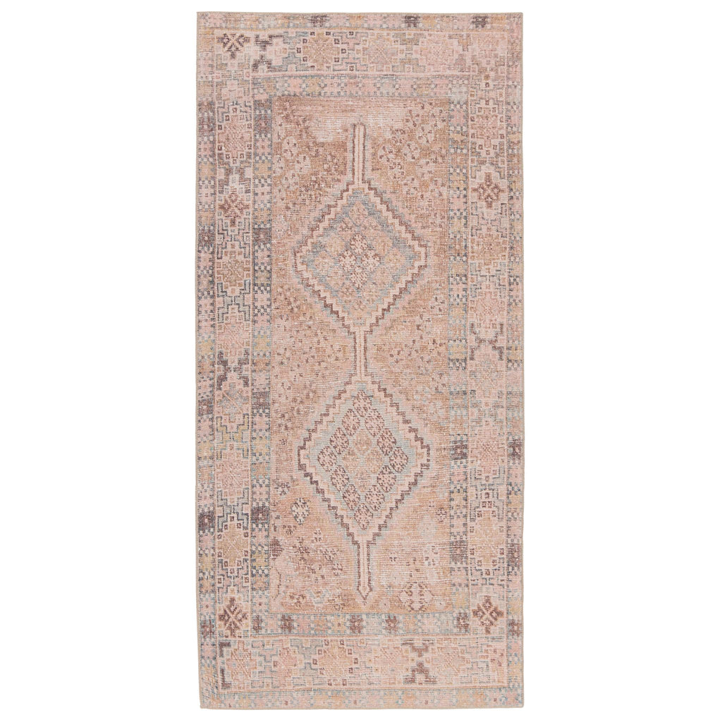 Jaipur Living Marquesa Trellis Light Pink/ Blue Runner Rug (3'9"X8')