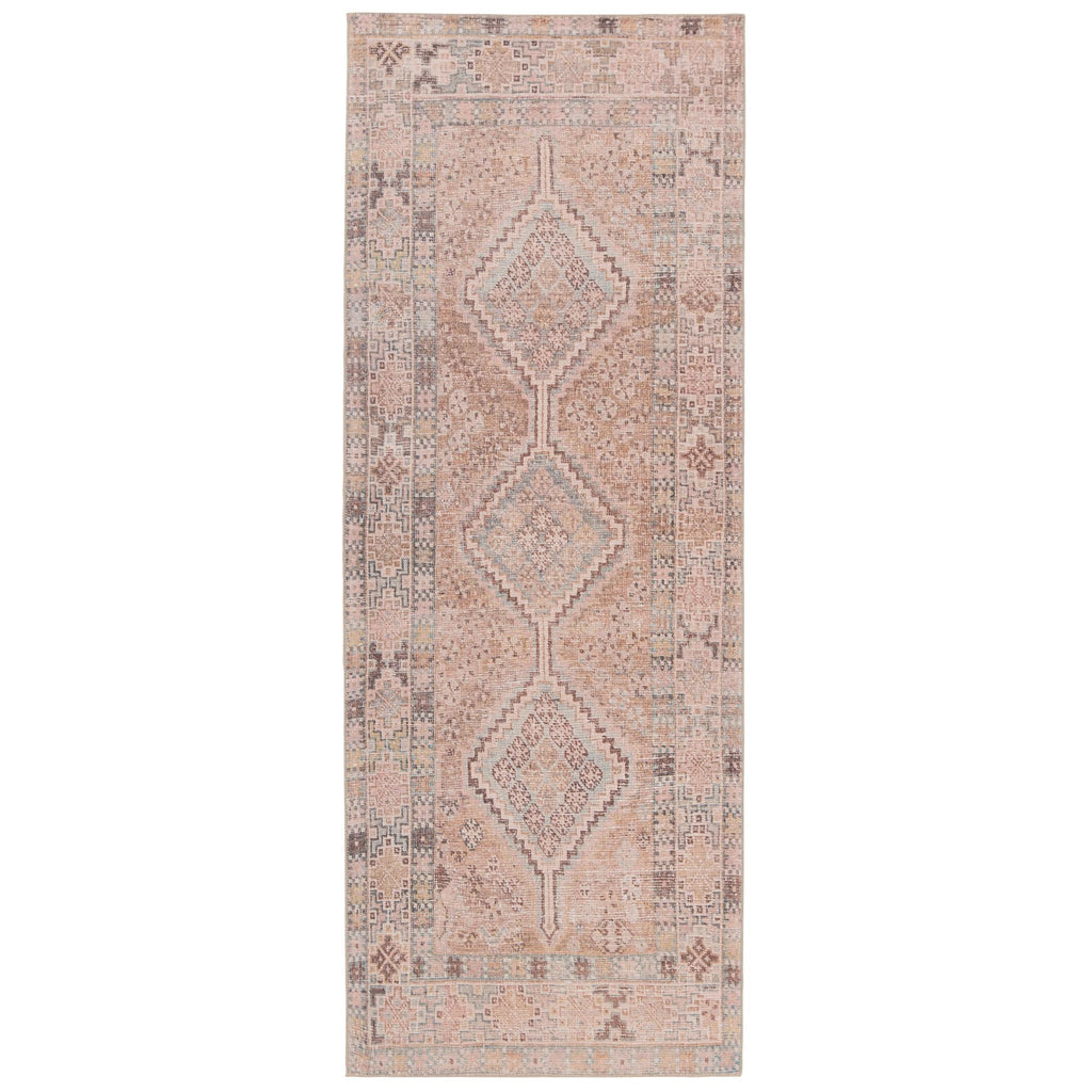 Jaipur Living Marquesa Trellis Light Pink/ Blue Runner Rug (3'9"X10')