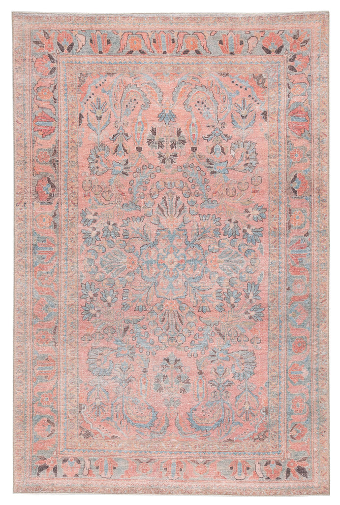 Jaipur Living Kindred Pippa Medallion Pink / Light Blue 2'6" x 7'6" Rug