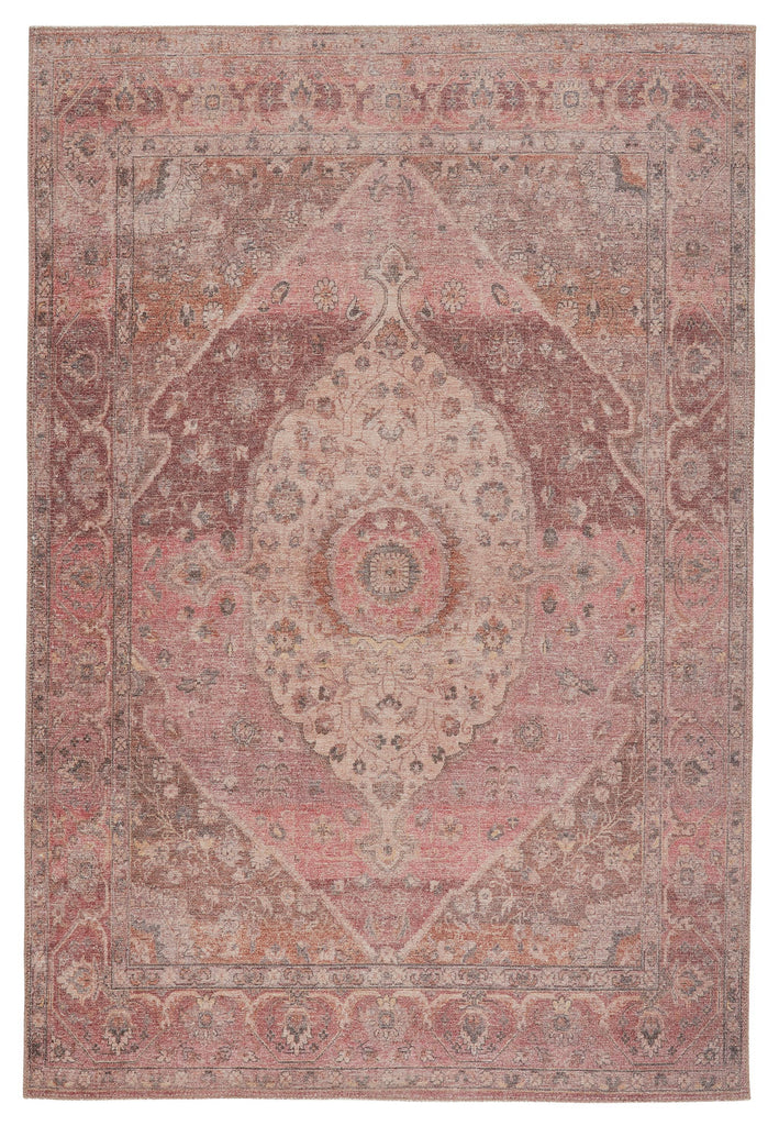 Jaipur Living Kindred Ozan Medallion Pink / Burgundy 6' x 9' Rug