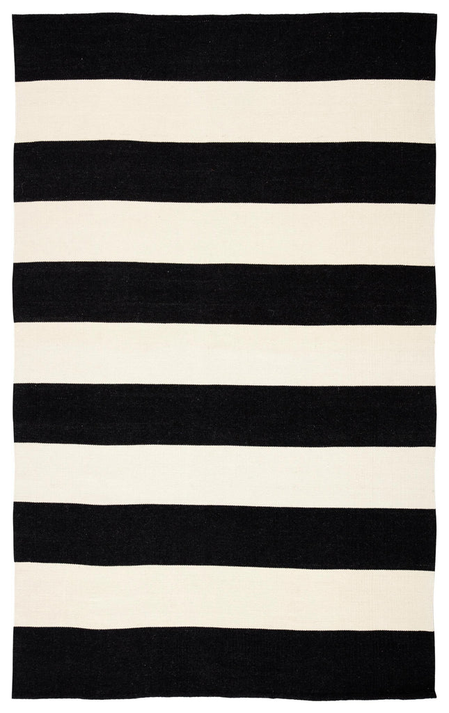 Jaipur Living Lanai Remora Stripes Black / Ivory 2' x 3' Rug