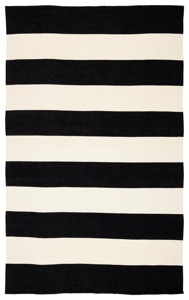 Jaipur Living Remora Indoor/ Outdoor Striped Black/ Ivory Area Rug (2'X3')