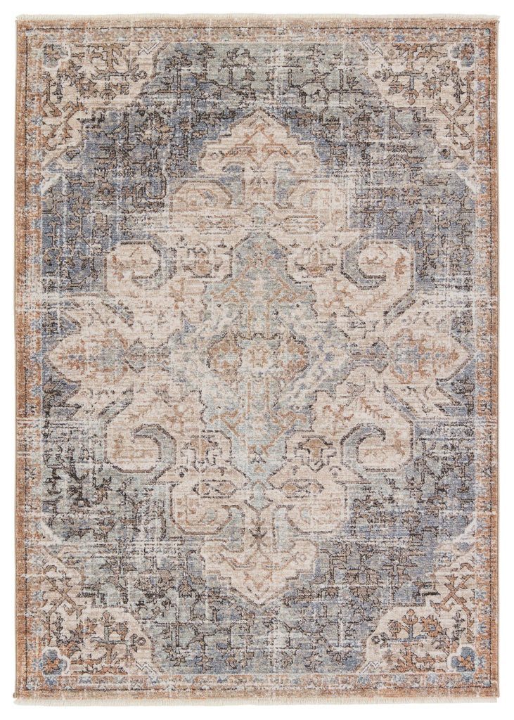 Jaipur Living Lynette Medallion Tan/ Blue Area Rug (4'X6')