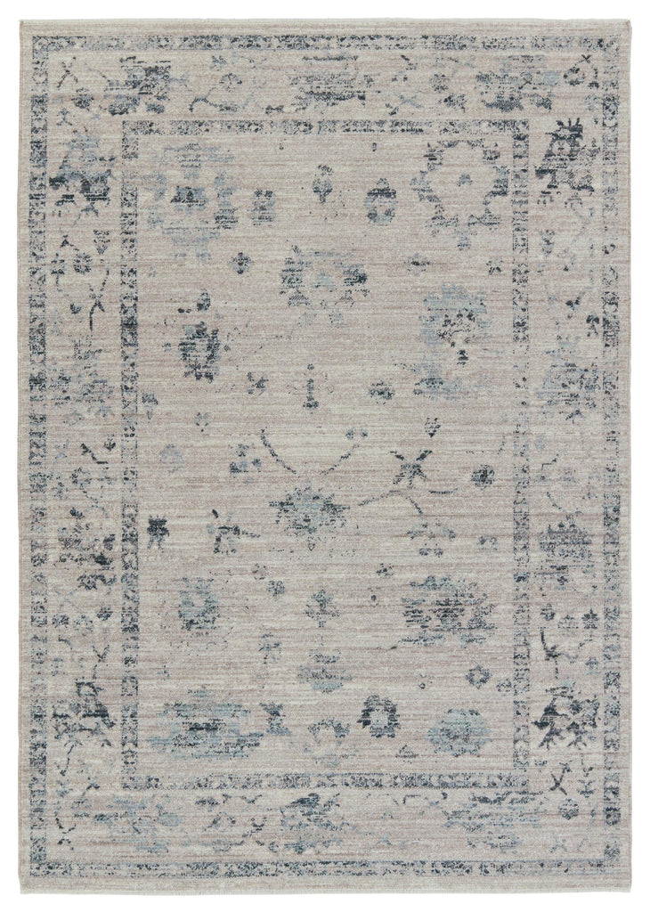 Jaipur Living Leila Adelaide Floral Blue / Gray 4' x 5'2" Rug