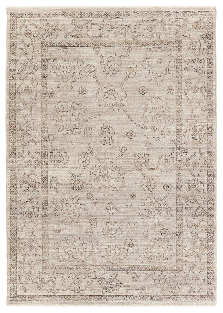 Jaipur Living Leila Camille Floral Gray / Brown 4' x 5'2" Rug