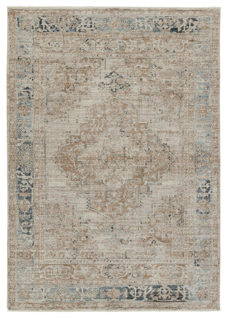 Jaipur Living Leila Emory Medallion Taupe / Tan 4' x 5'2" Rug