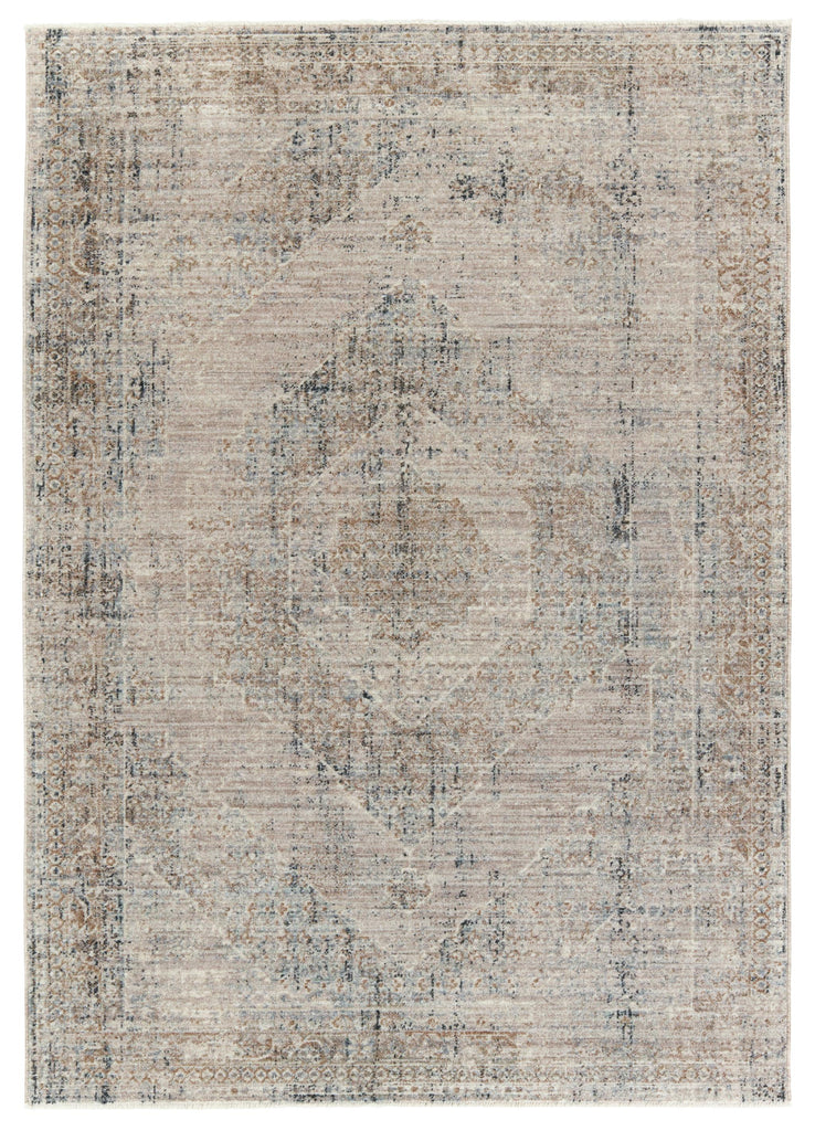 Vibe By Jaipur Living Emory Medallion Taupe/ Blue Area Rug (5'X7'6")