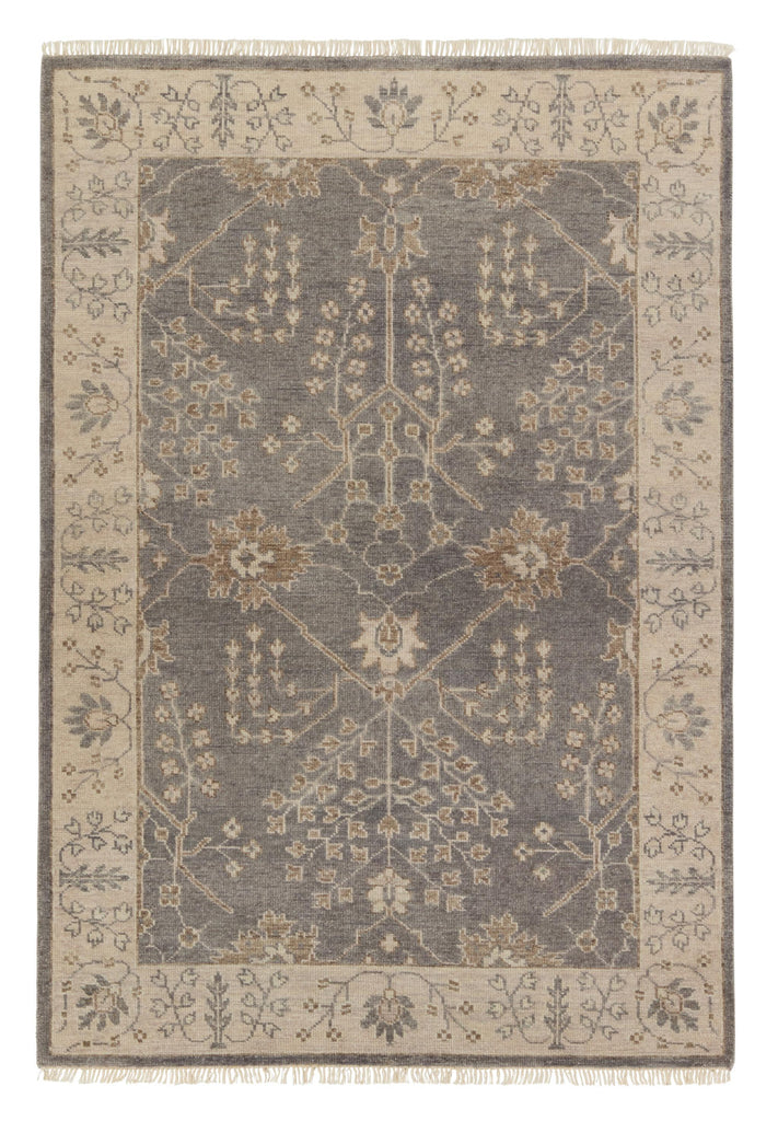 Jaipur Living Liberty Reagan Border Gray / Beige 2' x 3' Rug