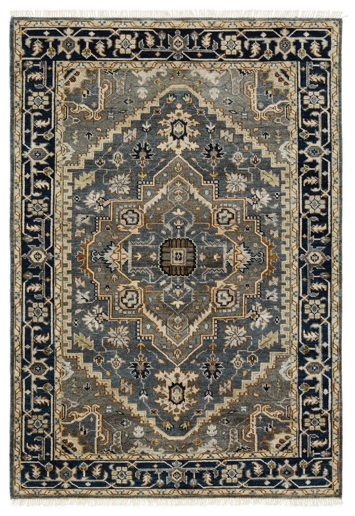 Jaipur Living Andrews Hand-Knotted Medallion Gray/ Brown Area Rug (6'X9')