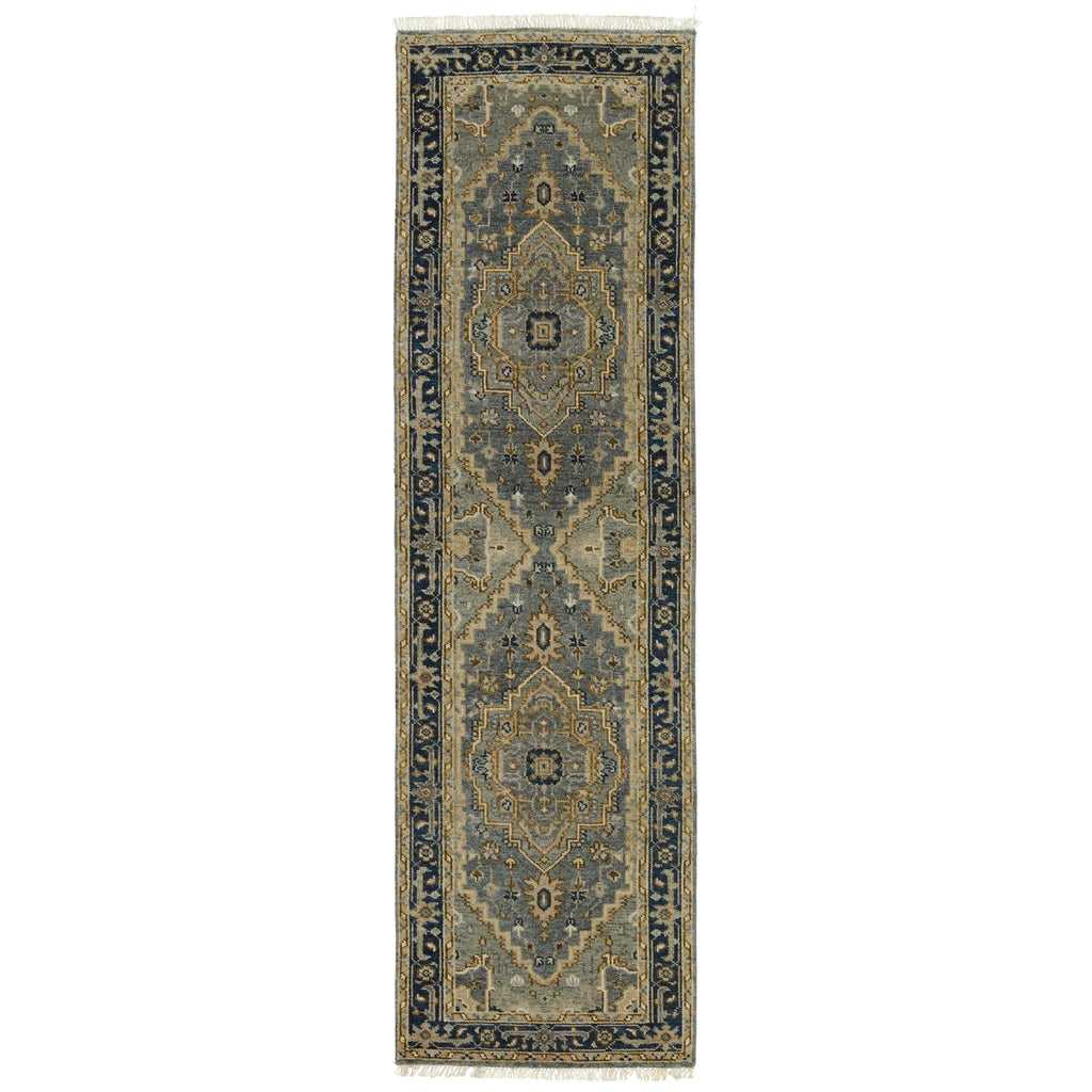 Jaipur Living Andrews Hand-Knotted Medallion Gray/ Brown Runner Rug (3'X10')