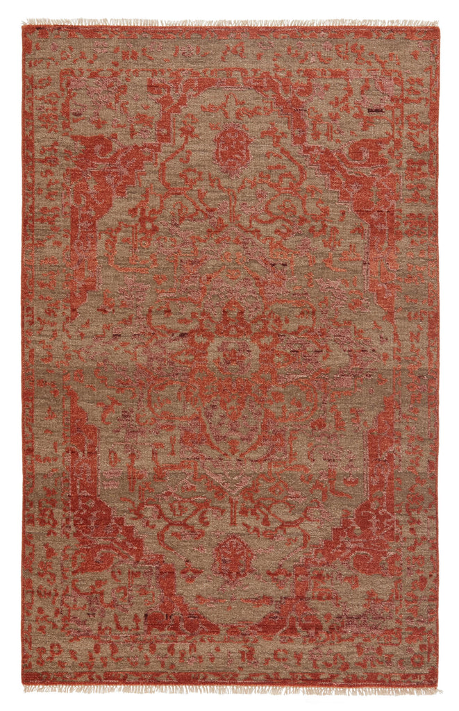 Jaipur Living Azar Hand-Knotted Medallion Rust/ Taupe Area Rug (6'X9')