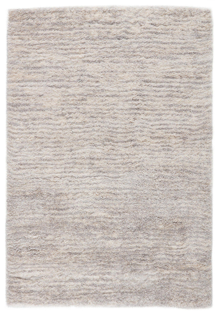 Jaipur Living Staves Striped Light Gray/ Cream Area Rug (5'3"X7'7")