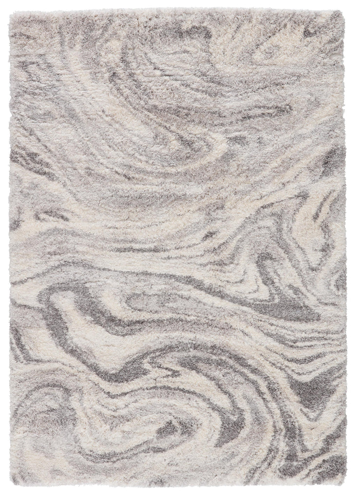 Jaipur Living Crescendo Abstract Gray/ Ivory Runner Rug (2'6"X8')