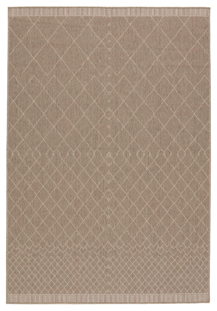 Jaipur Living Mahaba Almasi Trellis Dark Taupe / Beige 4' x 6' Rug