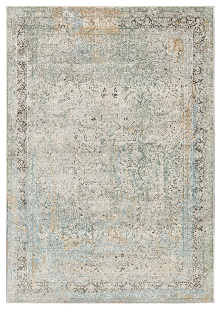 Jaipur Living Melo Thayer Medallion Green / Light Gray 5'3" x 8' Rug