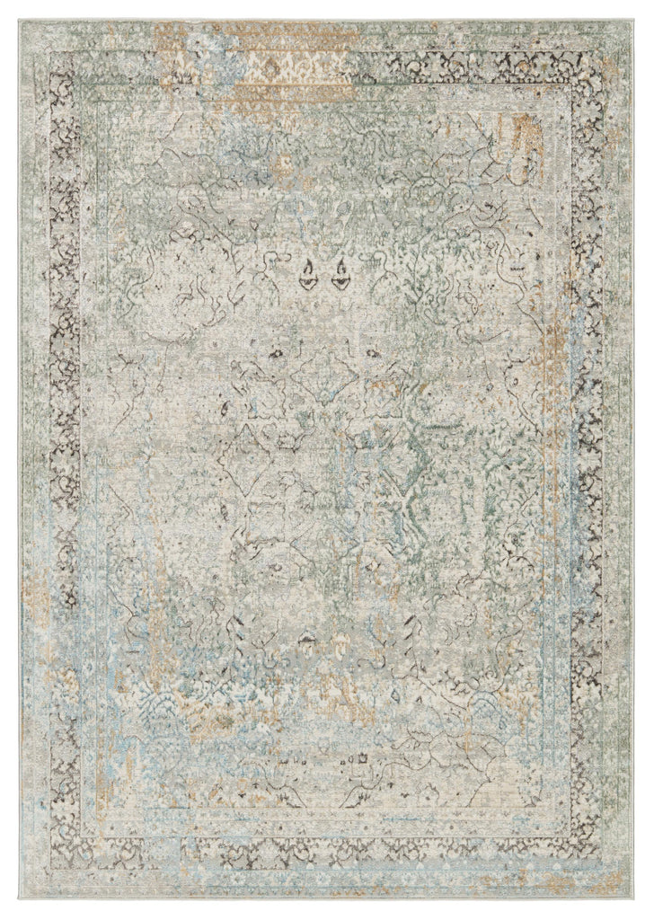 Vibe By Jaipur Living Thayer Medallion Green/ Light Gray Area Rug (9'10"X14')