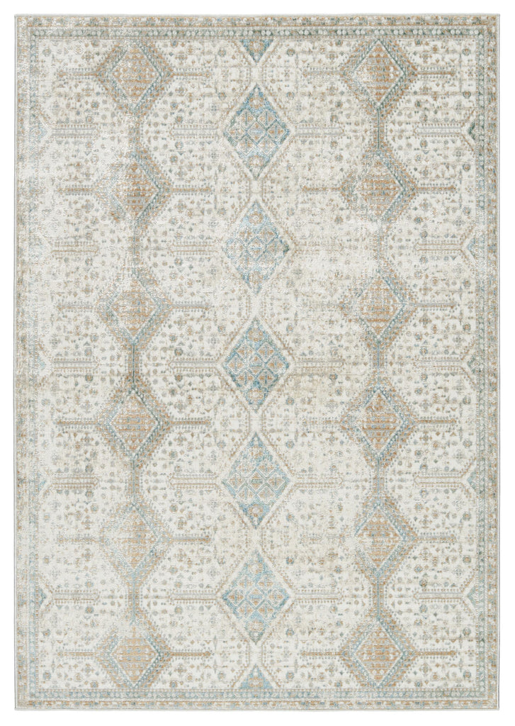 Vibe By Jaipur Living Roane Trellis Gold/ Light Blue Area Rug (5'3"X8')