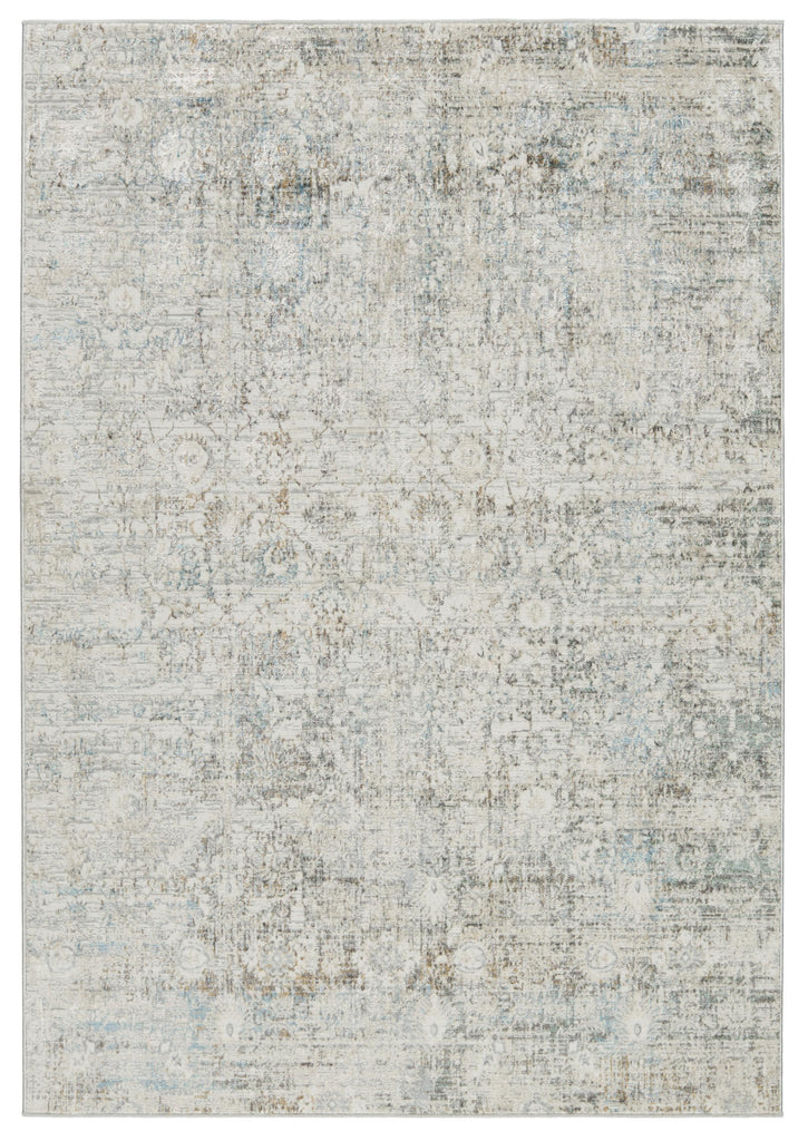 Jaipur Living Melo Kenrick Floral Gray / Light Blue 5'3" x 8' Rug