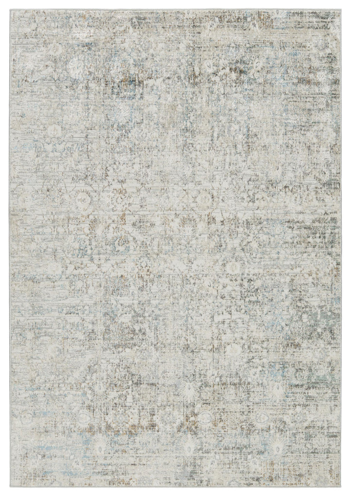 Vibe By Jaipur Living Kenrick Floral Gray/ Light Blue Area Rug (5'3"X8')