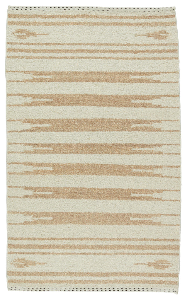 Jaipur Living Lomita Handmade Striped Light Tan/ Cream Area Rug (8'X10')