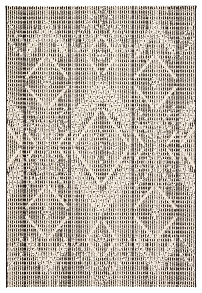 Jaipur Living Shiloh Indoor/ Outdoor Tribal Dark Gray/ Cream Area Rug (4'X5'7")