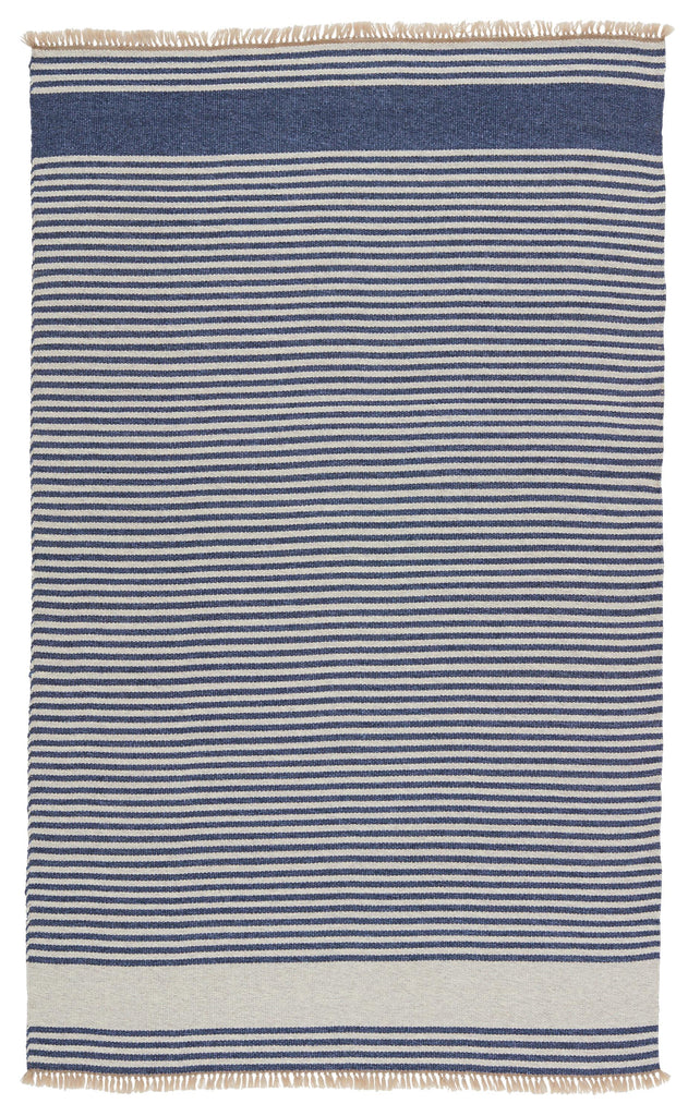 Vibe By Jaipur Living Strand Indoor/ Outdoor Striped Blue/ Beige Area Rug (5'X8')