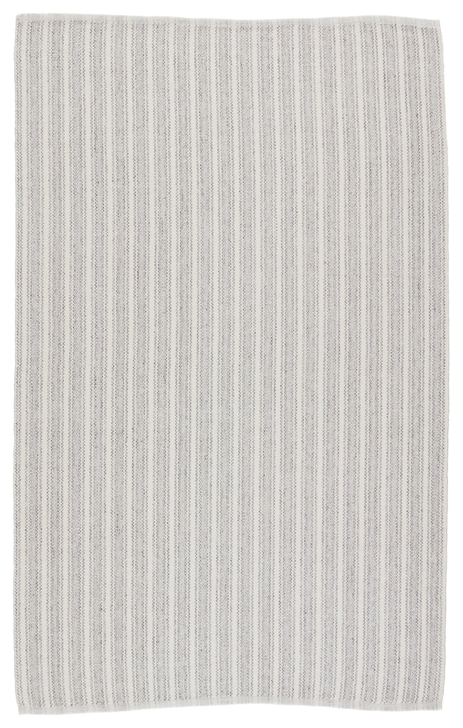 Jaipur Living Elis Indoor/ Outdoor Striped Light Gray/ Ivory Area Rug (5'X8')