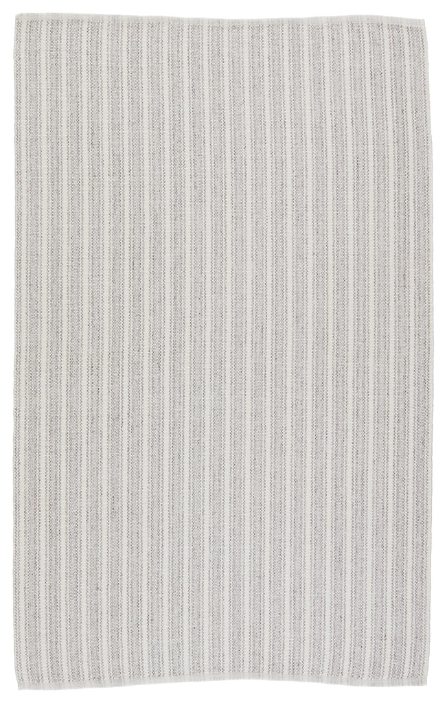 Jaipur Living Elis Indoor/ Outdoor Striped Light Gray/ Ivory Area Rug (4'X6')