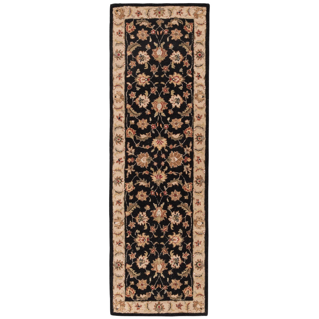 Jaipur Living Mythos Selene Floral Black / Beige 2'6" x 10' Rug