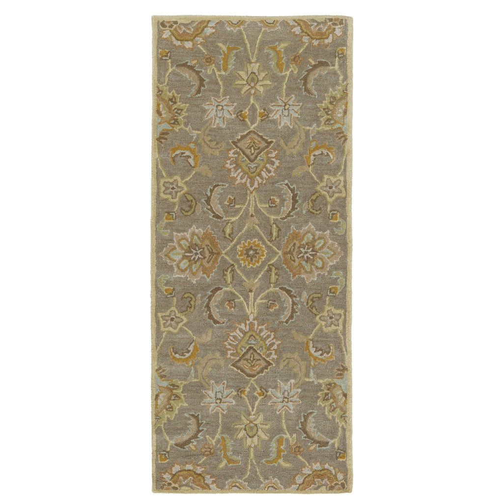 Jaipur Living Mythos Abers Floral Gray / Beige 2'6" x 6' Rug