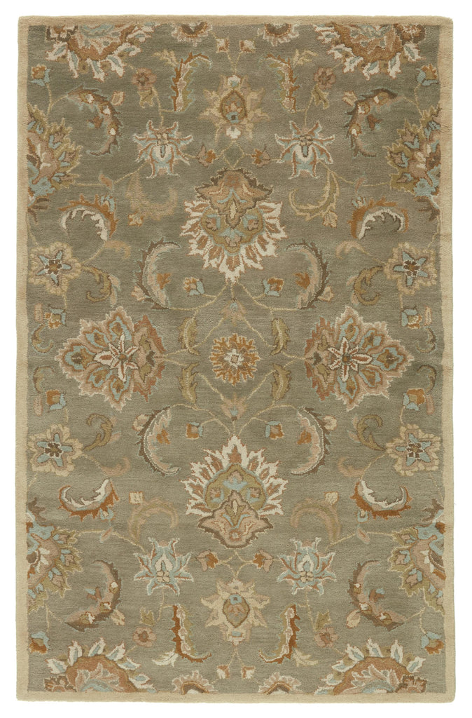 Jaipur Living Abers Handmade Floral Gray/ Beige Area Rug (5'X8')