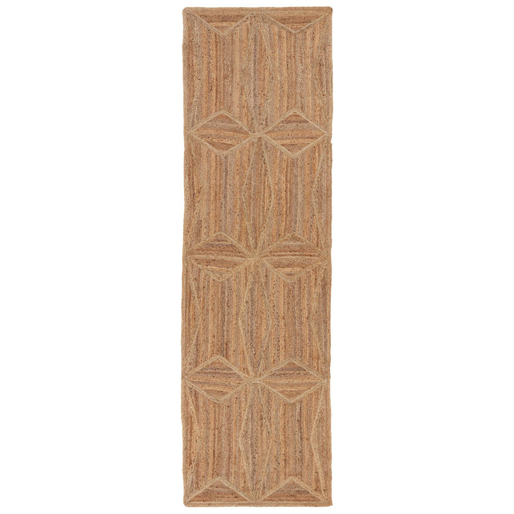 Jaipur Living Naturals Tobago Abel Geometric Beige 3' x 10' Rug