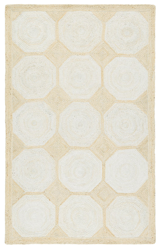 Jaipur Living Fiorita Natural Geometric Light Beige/ White Area Rug (8'X10')