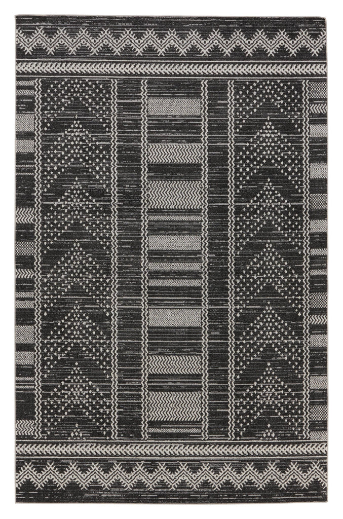 Jaipur Living Nadine Mateo Tribal Black / Light Gray 5'3" x 8' Rug