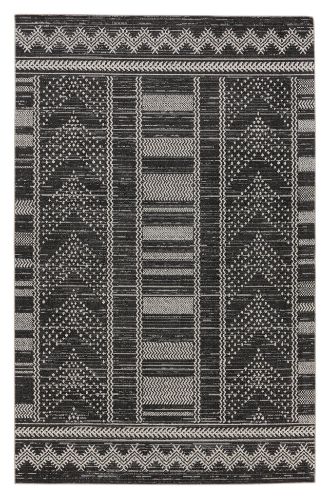 Vibe By Jaipur Living Mateo Tribal Black/ Light Gray Area Rug (5'3"X8')