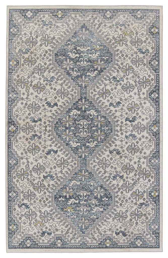 Jaipur Living Nadine Yucca Medallion Cream / Blue 5'3" x 8' Rug