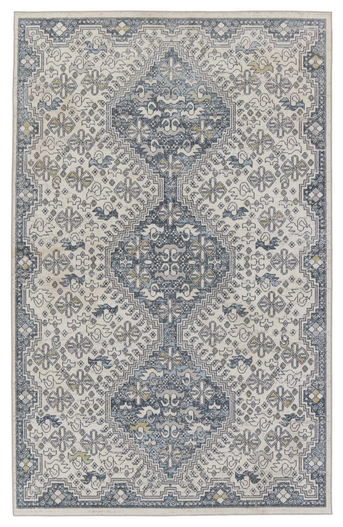 Vibe By Jaipur Living Yucca Medallion Cream/ Blue Area Rug (5'3"X8')