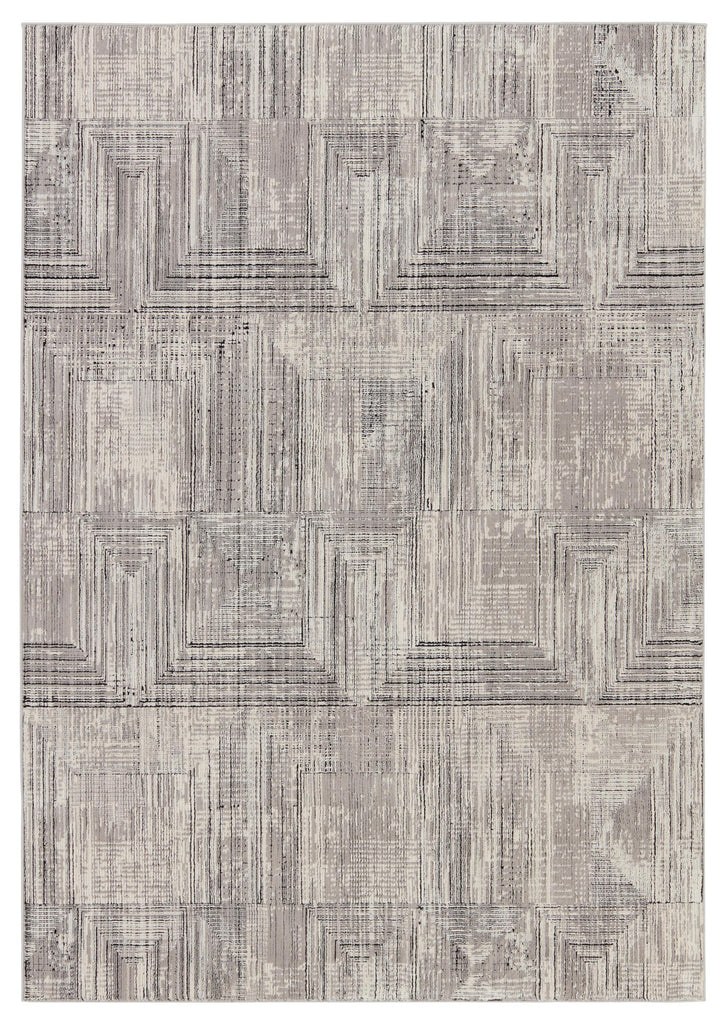 Jaipur Living Sublime Geometric Gray/ Cream Runner Rug (2'8"X8')