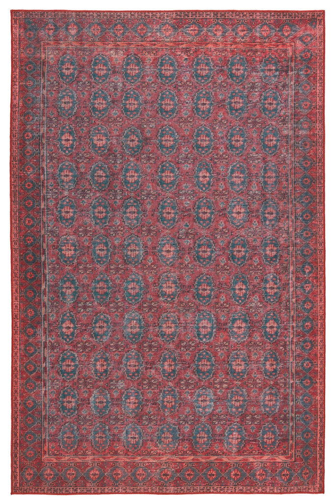 Jaipur Living Harman Kalinar Damask Dark Red / Blue 5' x 7'6" Rug