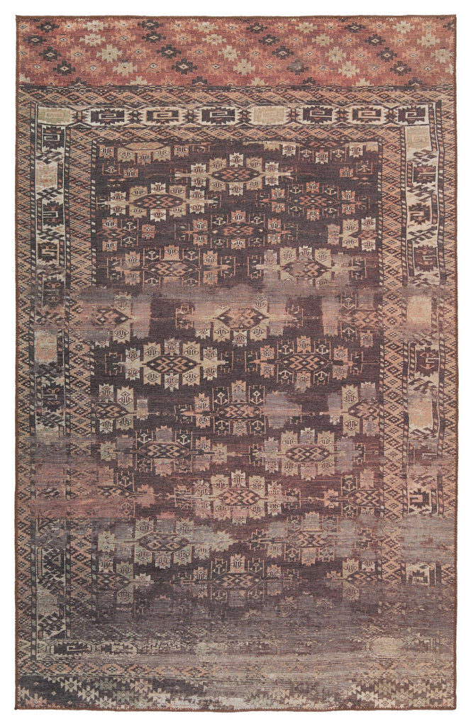 Kate Lester + Jaipur Living Minerva Tribal Brown/ Terracotta Area Rug (5'X7'6")