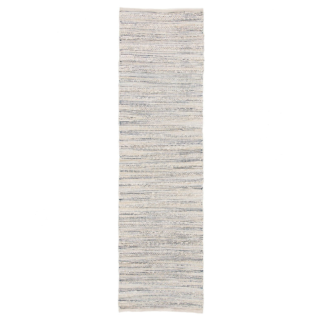 Jaipur Living Himalaya Canterbury Stripes White / Blue 2'6" x 9' Rug