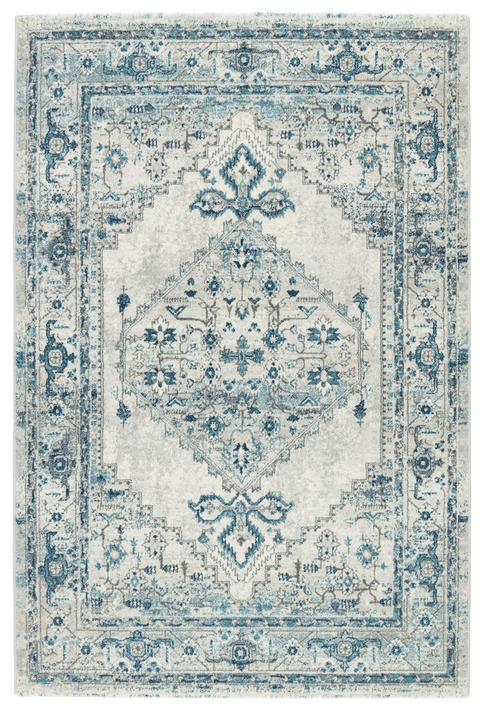 Vibe By Jaipur Living Lisette Medallion Blue/ Light Gray Area Rug (7'10"X10')