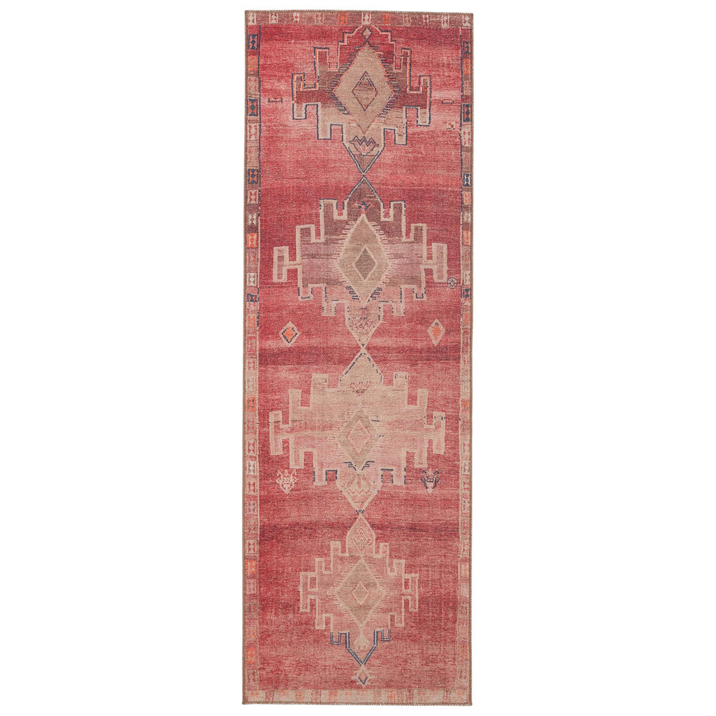 Vibe By Jaipur Living Evadne Medallion Pink/ Blue Runner Rug (2'6"X12')