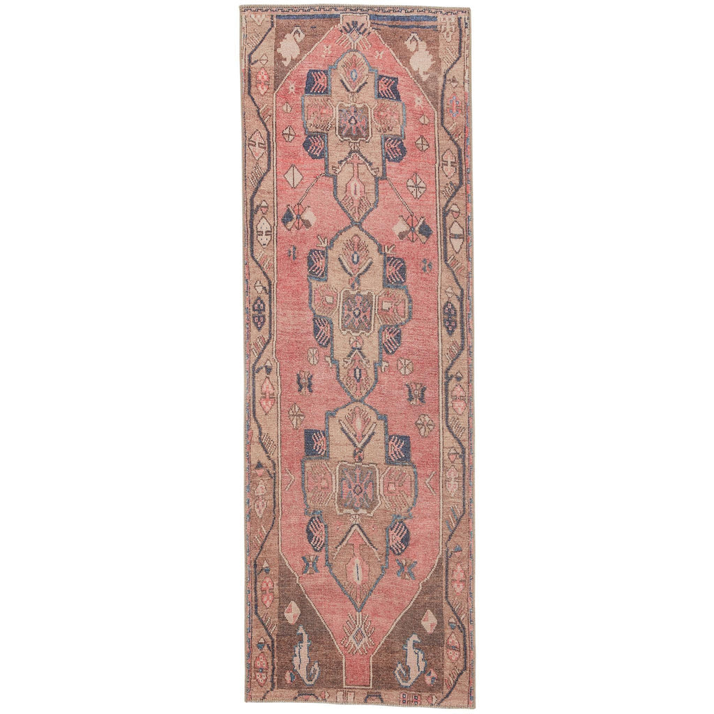 Jaipur Living Kairos Lani Medallion Pink / Blue 2'6" x 7'6" Rug