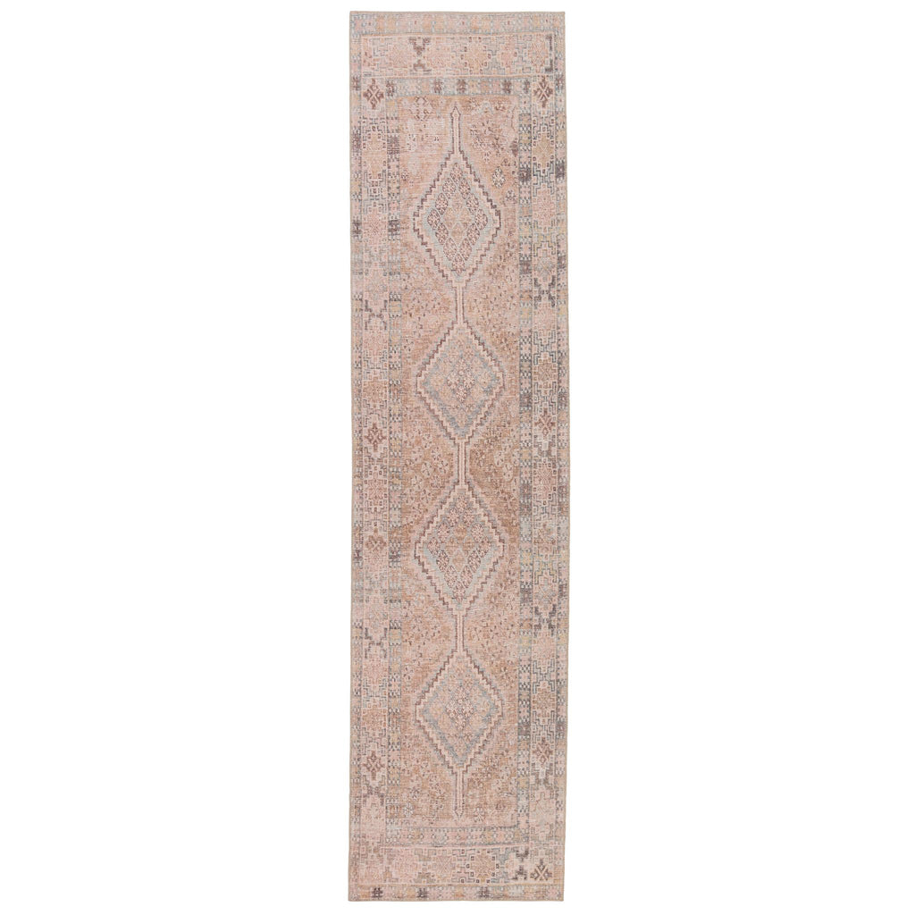 Jaipur Living Marquesa Trellis Light Pink/ Blue Runner Rug (2'6"X10')