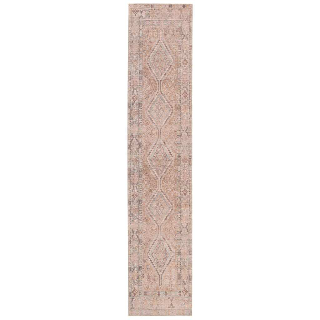 Jaipur Living Marquesa Trellis Light Pink/ Blue Runner Rug (2'6"X12')